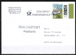 Bund 3732 als portoger. EF mit 30 Cent Briefe-Dauerserie aus Bogen mit SR auf Inlands-Dialogpost-Postkarte von 2023, codiert